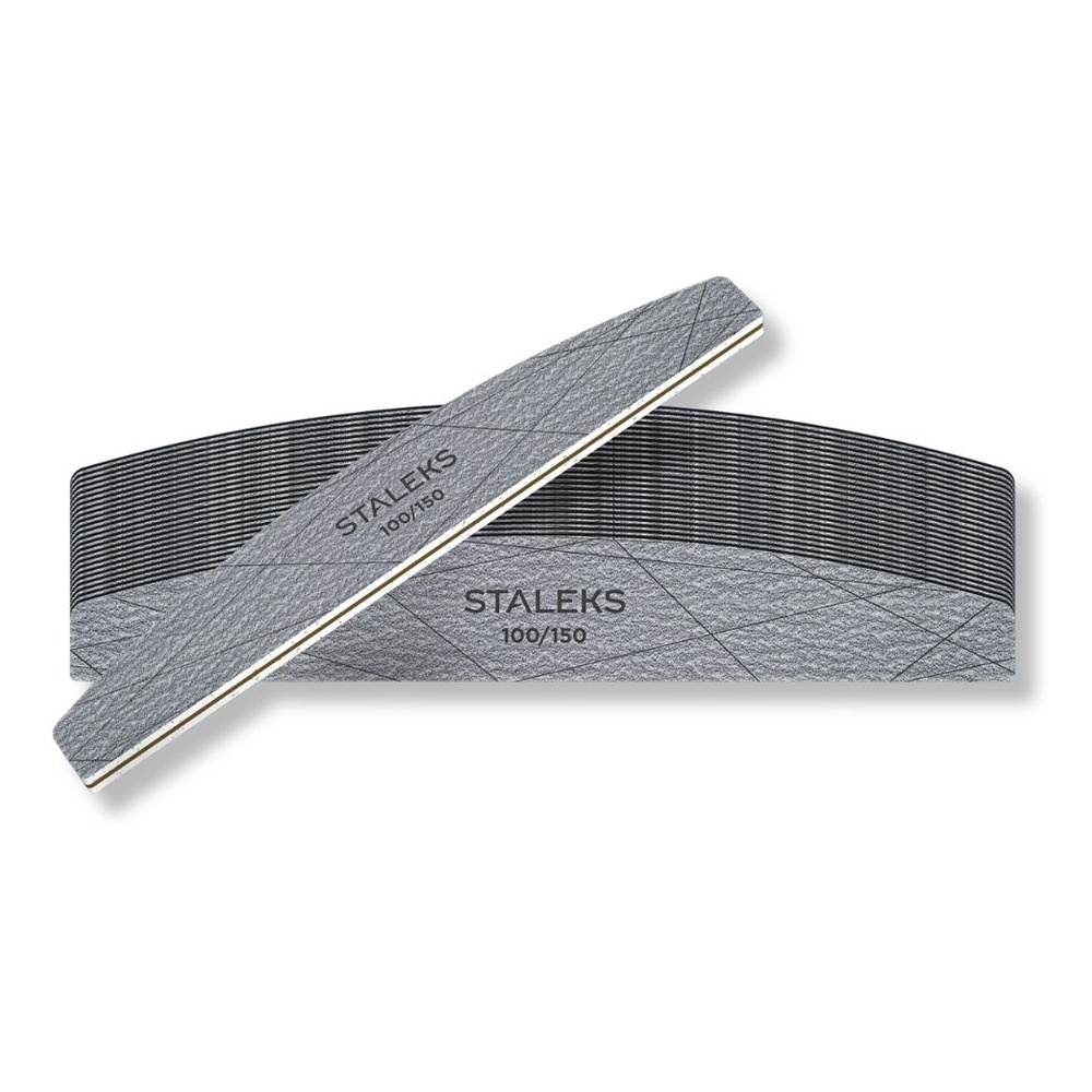 Staleks Smart 40 mineralne pilniki do paznokci w kształcie półksiężyca 100/150 25 szt.