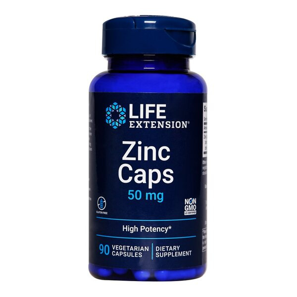 Life Extension Cynk w Kapsułkach 50mg Na Wsparcie Odporności 90 Kapsułek