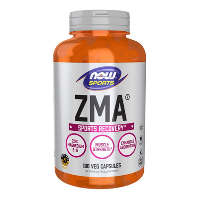 Now Foods ZMA Sports Recovery Wspomaga Mięśnie i Układ Nerwowy 180 Kapsułek