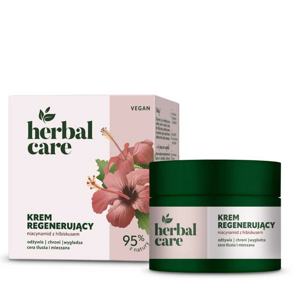 Farmona Herbal Care Regenerujący Krem Niacynamid z Hibiskusem dla Skóry Tłustej i Mieszanej na Dzień i na Noc 50ml