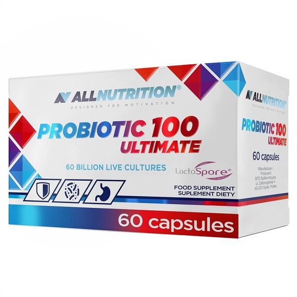Allnutrition Probiotic 100 Ultimate Wspierający Mikroflorę 60 kapsułek
