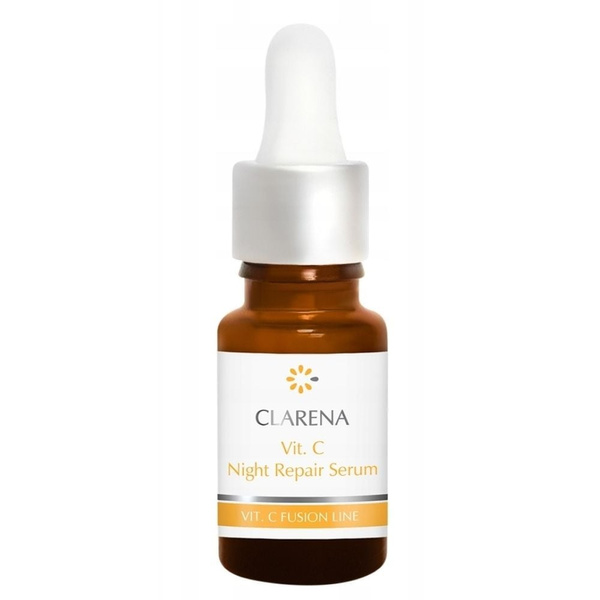 Clarena Vit C Fusion Line Serum Naprawczy na Noc z Witaminą C i Koenzymem Q10 10ml