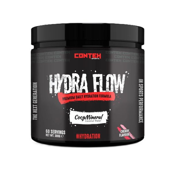 Conteh Sports Hydra Flow Proszek Nawadniający o Smaku Wiśniowym Na Uzupełnienie Elektrolitów 300g