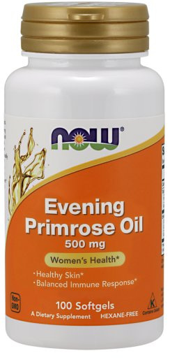 NOW Foods Olej z Wiesiołka 500mg Na Zdrową Skórę i Odporność 100 Kapsułek