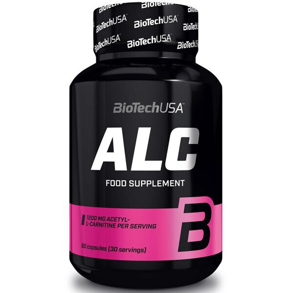 BioTechUSA ALC Acetylo L-Karnityna z Cynkiem Na Metabolizm Kwasów Tłuszczowych 60 Kapsułek