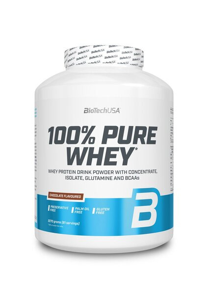 BioTechUSA 100% Pure Whey Odżywka Białkowa Na Wzrost i Regenerację Mięśni Sernik Malinowy 2270g