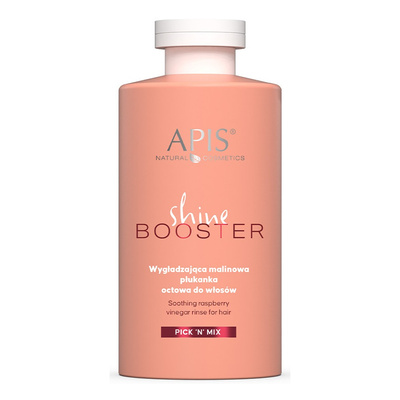 Apis Pick'N'Mix Shine Booster Wygładzająca Malinowa Płukanka Octowa dla Włosów Puszących Się Suchych i Szorstkich 300ml