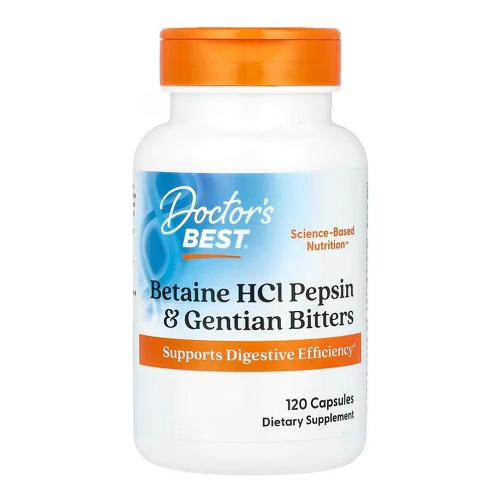 Betaine HCl Pepsin & Gentian Bitters - 120 caps