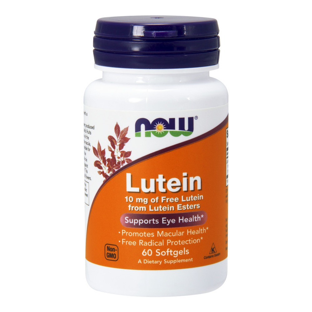 NOW Foods Lutein 10 mg Wsparcie Wzroku i Ochrona Siatkówki 60 Kapsułek