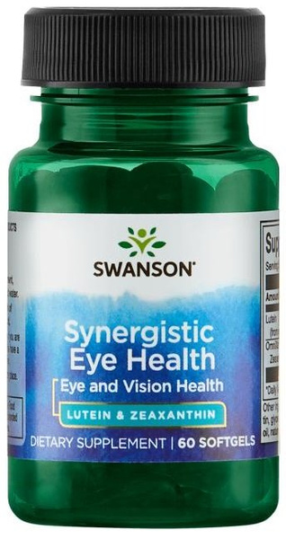 Swanson Synergistic Eye Health Luteina i Zeaksantyna na Wsparcie Zdrowego Widzenia 60 Kapsułek