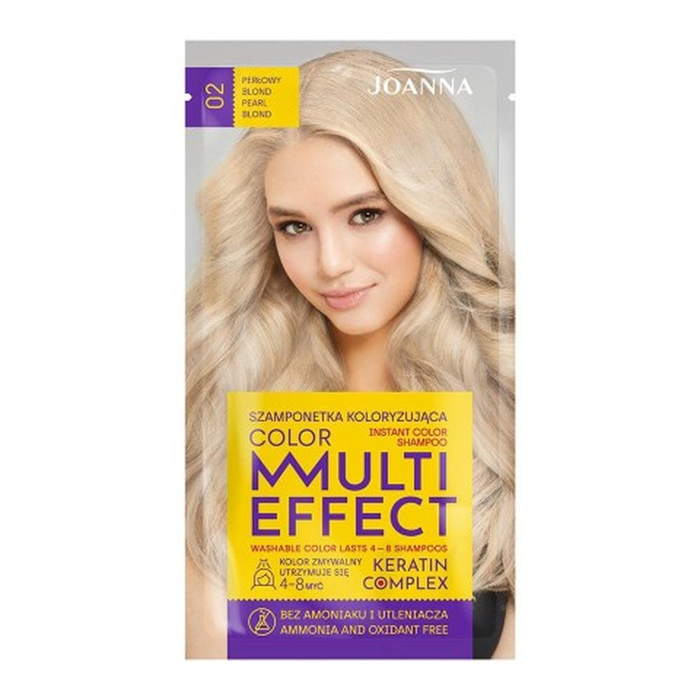 Joanna Multi Effect Szamponetka Koloryzująca 02 Perłowy Blond 35g