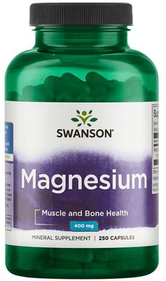 Swanson Magnez 200mg na Układ Nerwowy i Mięśnie 250 Kapsułek
