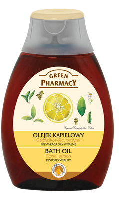 Green Pharmacy Przywracający Siły Witalne Olejek Kąpielowy z Goździkowcem i Cytryną 250ml