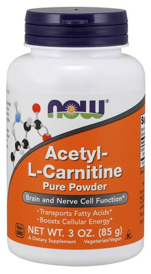 NOW Foods Acetylo-L-Karnityna Czysty Proszek Na Energię Komórkową 85g