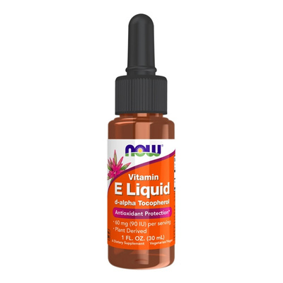 Now Foods Vitamin E Liquid D-alfa-Tokoferyl Wspomaga Odporność 30ml