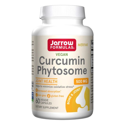 Jarrow Formulas Kurkumina Fitosomalna Meriva 500mg na Wsparcie Antyoksydacyjne i Zdrowe Stawy 60 Kapsułek