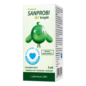 Sanprobi IBS Probiotyk w Kroplach dla Dzieci Powyżej 1 Roku Życia i Dorosłych 5ml