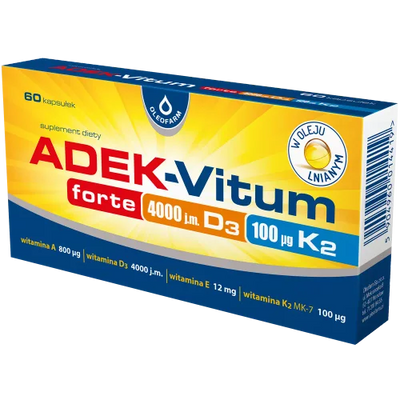 ADEK-Vitum Forte Kompleks Witamin 60 Kapsułek