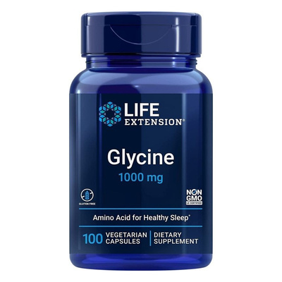 Life Extension Glicyna 1000mg Wsparcie Układu Nerwowego i Snu 100 Kapsułek