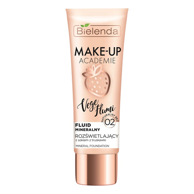 Bielenda Make Up Academie Vege Flumi Fluid Mineralny Rozświetlający 02 Słoneczny Beż 30g