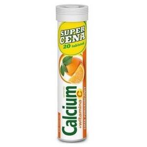  Calcium + Witamina o Smaku Pomarańczowym Tabletki Musujące 20szt