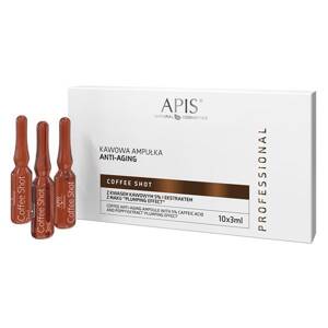 Apis Professional Coffee Shot Kawowa Ampułka Anti-Aging z Kwasem Kawowym 5% i Ekstraktem z Maku 10x3.5ml Best Before 05.12.24