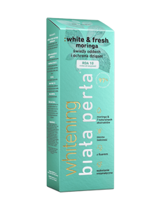 Biała Perła White & Fresh Moringa Ziołowa Pasta do Zębów Świeży Oddech i Ochrona Dziąseł 75ml