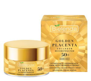 Bielenda Golden Placenta Collagen Reconstructor Ujędrniający Krem Przeciwzmarszczkowy 50+ na Dzień i Noc 50ml