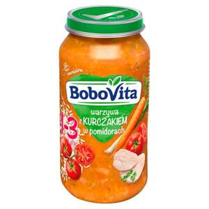 BoboVita Danie Warzywa z Kurczakiem w Pomidorach dla Dzieci 1-3 Lata 250g