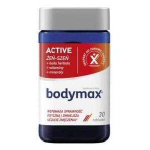 Bodymax Active Suplement Diety Żeń-Szeń Wspomagający Sprawność Fizyczną 30 Tabletek