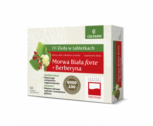 Colfarm Morwa Biała Forte + Berberyna na Metabolizm i Wątrobe 60 Tabletek