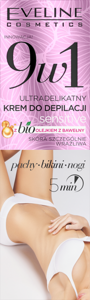 Eveline 9in1 Ultradelikatny Krem do Depilacji z Bio Olejkiem z Bawełny 125ml