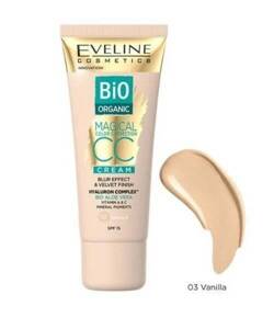 Eveline Bio Organic Magical CC Cream Krem CC z Mineralnymi Pigmentami SPF 15 03 Vanilla 30ml
