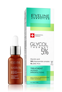 Eveline Glycol Therapy 5% Kuracja przeciw Niedoskonałościom do Każdego Typu Cery 18ml