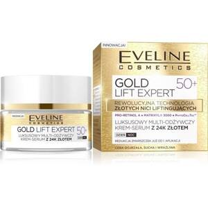 Eveline Gold Lift Expert Multiodżywczy Krem-Serum 50+ 24K Złoto na Dzień i Noc 50ml