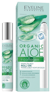 Eveline Organic Aloe + Collagen Wegański Nawilżający Roll-on Modelujący Kontur Oczu 15ml