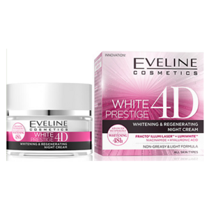 Eveline White Prestige 4D Intensywnie Wybielający i Rozjaśniający Krem na Noc 50ml