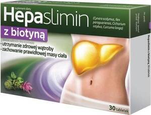 Hepaslimin z Biotyną na Zdrowe Włosy Skórę i Paznokcie 30 Tabletek
