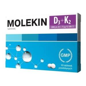 Molekin D3 + K2 Tabletki Powlekane 30 Sztuk