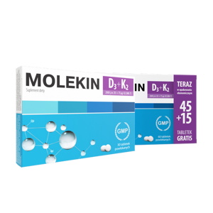 Molekin D3 + K2 na Wzmocnienie Kości 60 Tabletek