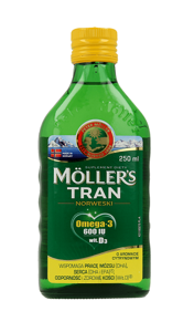 Mollers Tran Norweski Omega 3 600 IU Witamina D Cytrynowy 250 ml