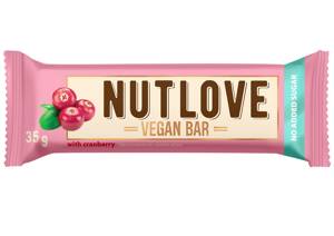 Nutlove Vegan Bar, Cranberry - 15 x 35g