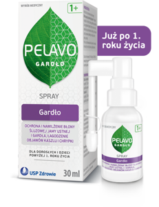 Pelavo Gardło Spray Nawilżający Błony Śluzowe Łagodzący Odczucie Suchości i Bólu Gardła 30ml