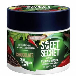 Sweet Secret Odżywczy Peeling - Maska do Ciała z Cukrem Trzcinowym Czekolada z Chili i Owocami 200g  