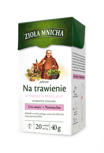 Zioła Mnicha Herbata na Trawienie w Trosce o Pracę Jelit z Nasionami Lnu 20x2g