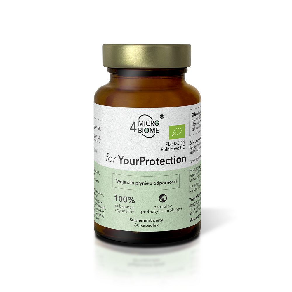 4 Microbiome for YourProtection Naturalny Prebiotyk i Probiotyk 60 Kapsułek  Best Before 31.10.24