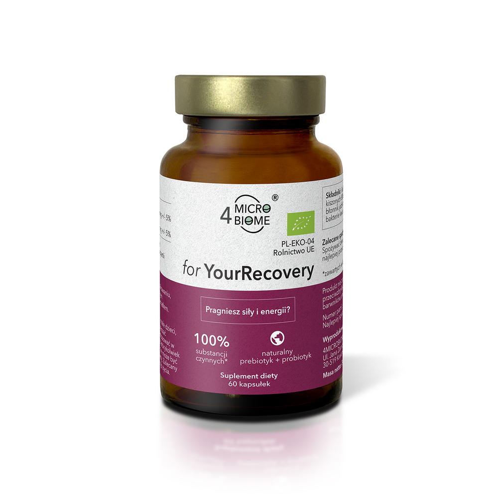 4 Microbiome for YourRecovery Naturalny Prebiotyk i Probiotyk 60 Kapsułek  Best Before 31.10.24