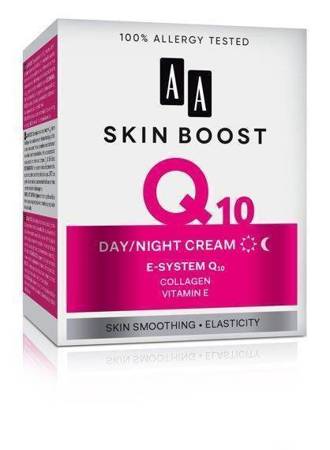 AA Skin Boost Q10 Wygładzająco-Uelastyczniający Krem na Dzień i Noc z Witaminą E 50ml