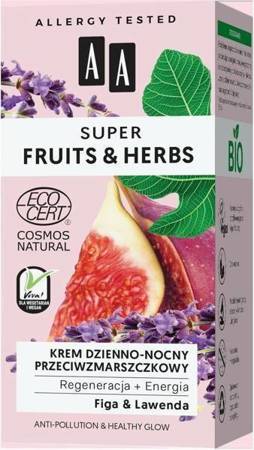 AA Super Fruits&Herbs Przeciwzmarszczkowy Regenerujący Krem na Dzień i na Noc 50ml