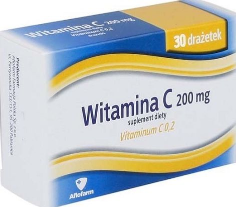 Aflofarm Witamina C 200 mg 30 Tabletek Best Before 31.01.24